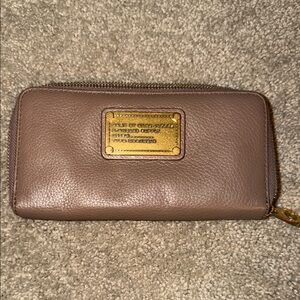 Marc By Marc Jacobs Tan Leather Wallet with Gold Accents